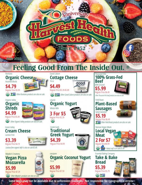 Harvest Health Foods June Sale Flyer
