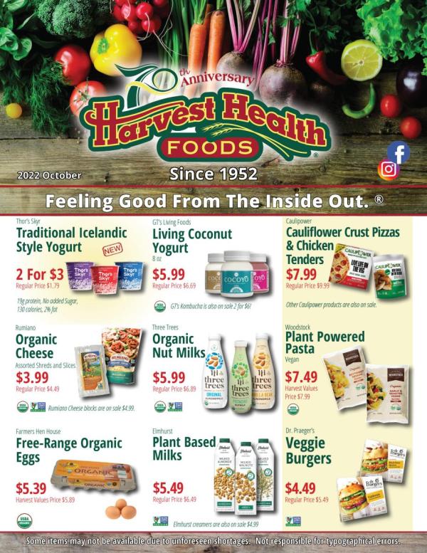 Harvest Health Foods June Savings Flyer