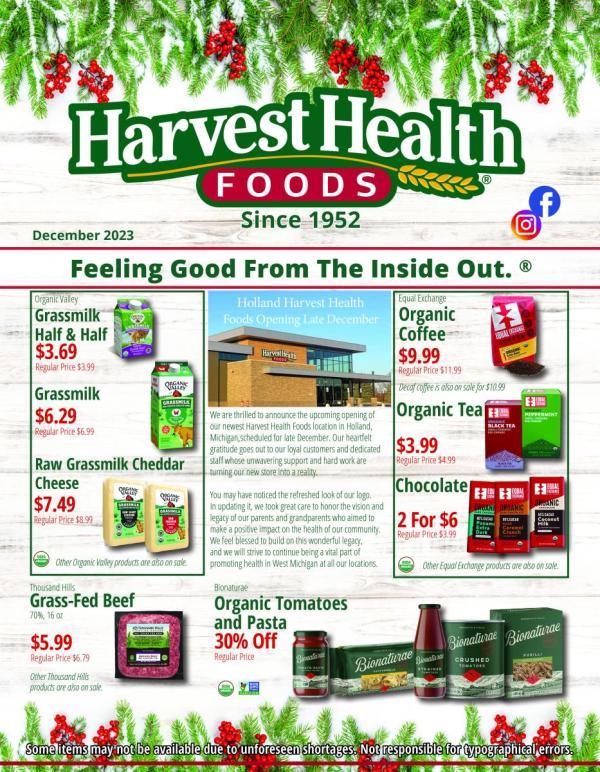 Harvest Health Foods December Sale Flyer