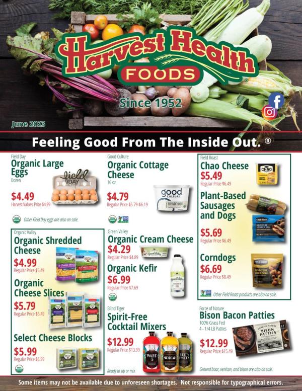 June Harvest Health Foods Savings Flyer
