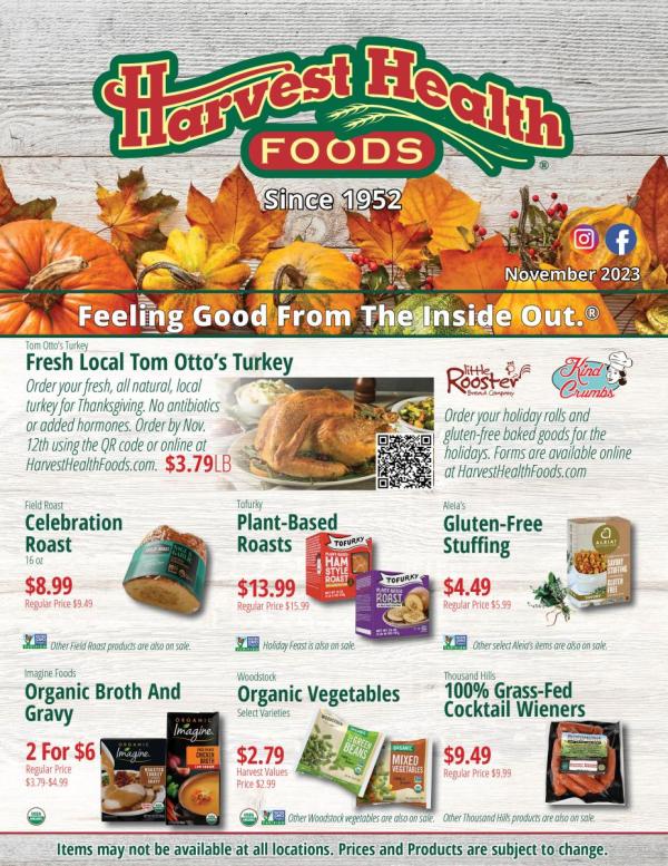 Harvest Health Foods 2023 November Sale Flyer