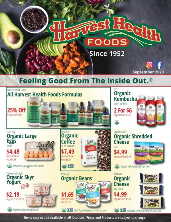 Harvest Health Food September Sale Flyer