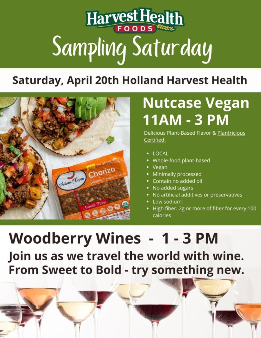 Sampling Saturday At Holland Harvest Health Foods