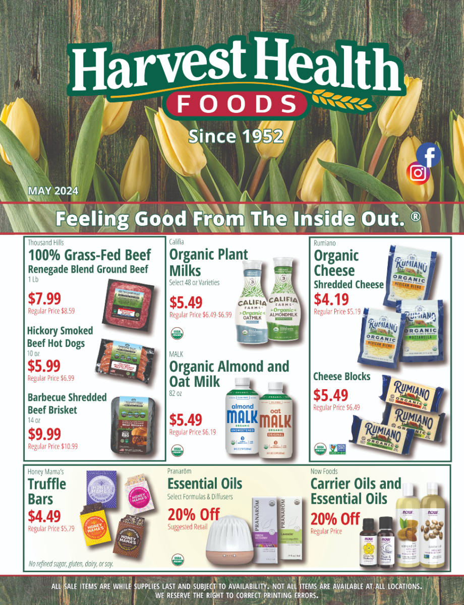 May Sale Flyer Harvest Health Foods