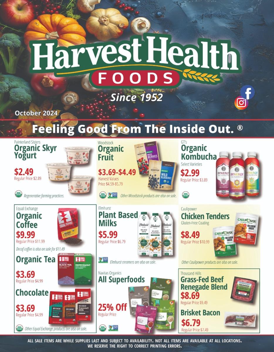 Harvest Health Foods October 2024 Sale Flyer