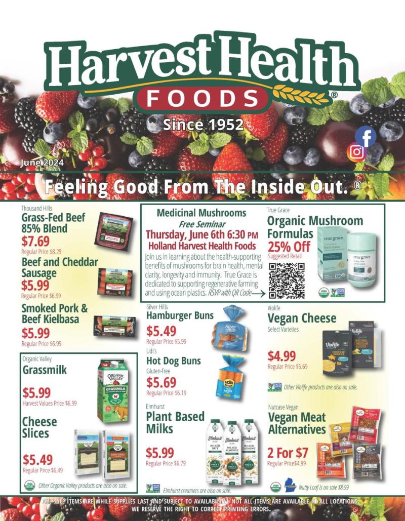 Summer Time Savings With Harvest Health Foods June 2024 