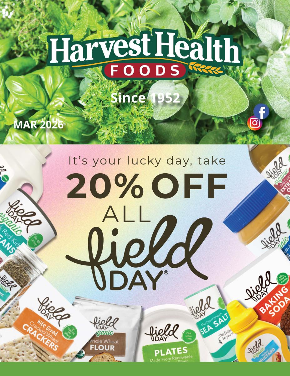 March 2026 Harvest Health Foods Sale Flyer
