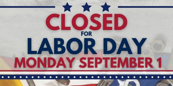 Closed for Labor Day