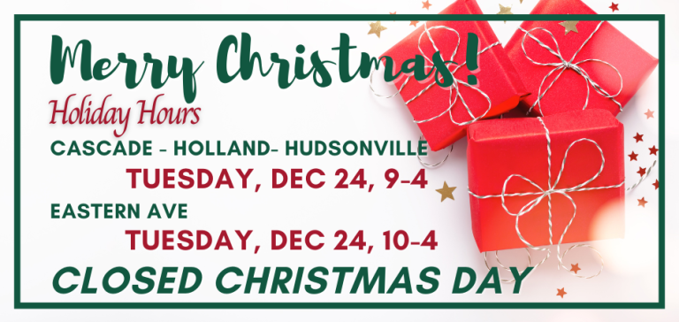 Christmas Holiday Hours - 2024