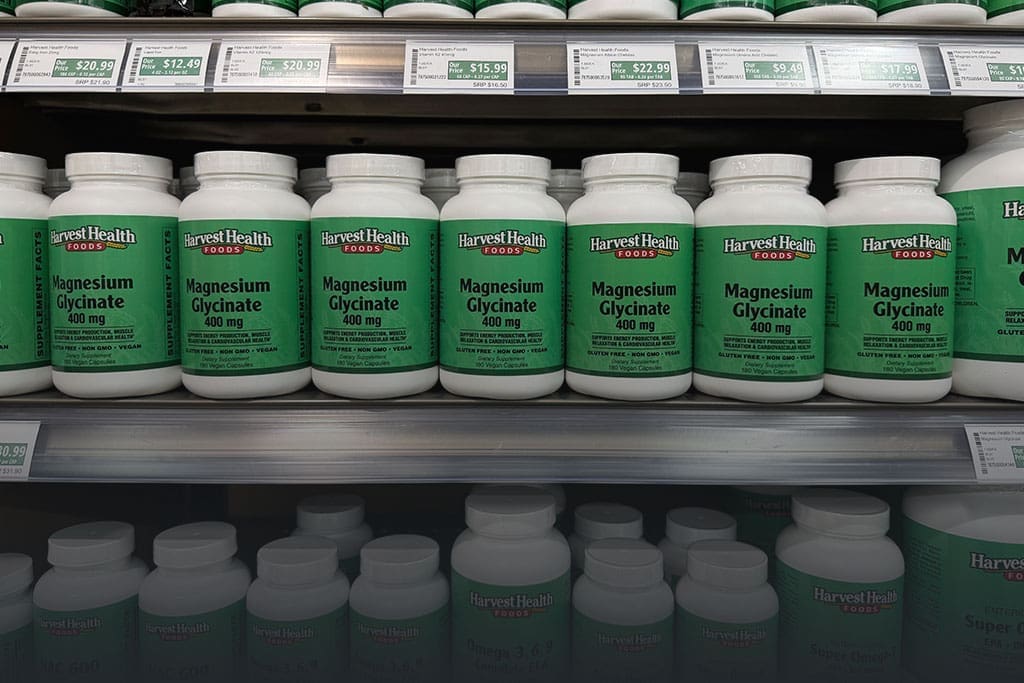 Magnesium Glycinate on a shelf
